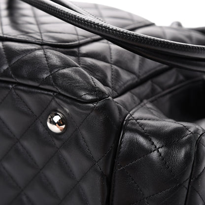 Chanel Calfskin Quilted Large Cambon Multipocket Reporter Black White 10 of 15