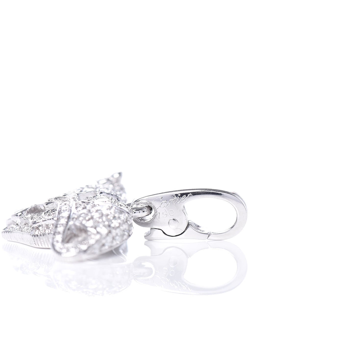 18K White Gold Diamond Panthère Pendant