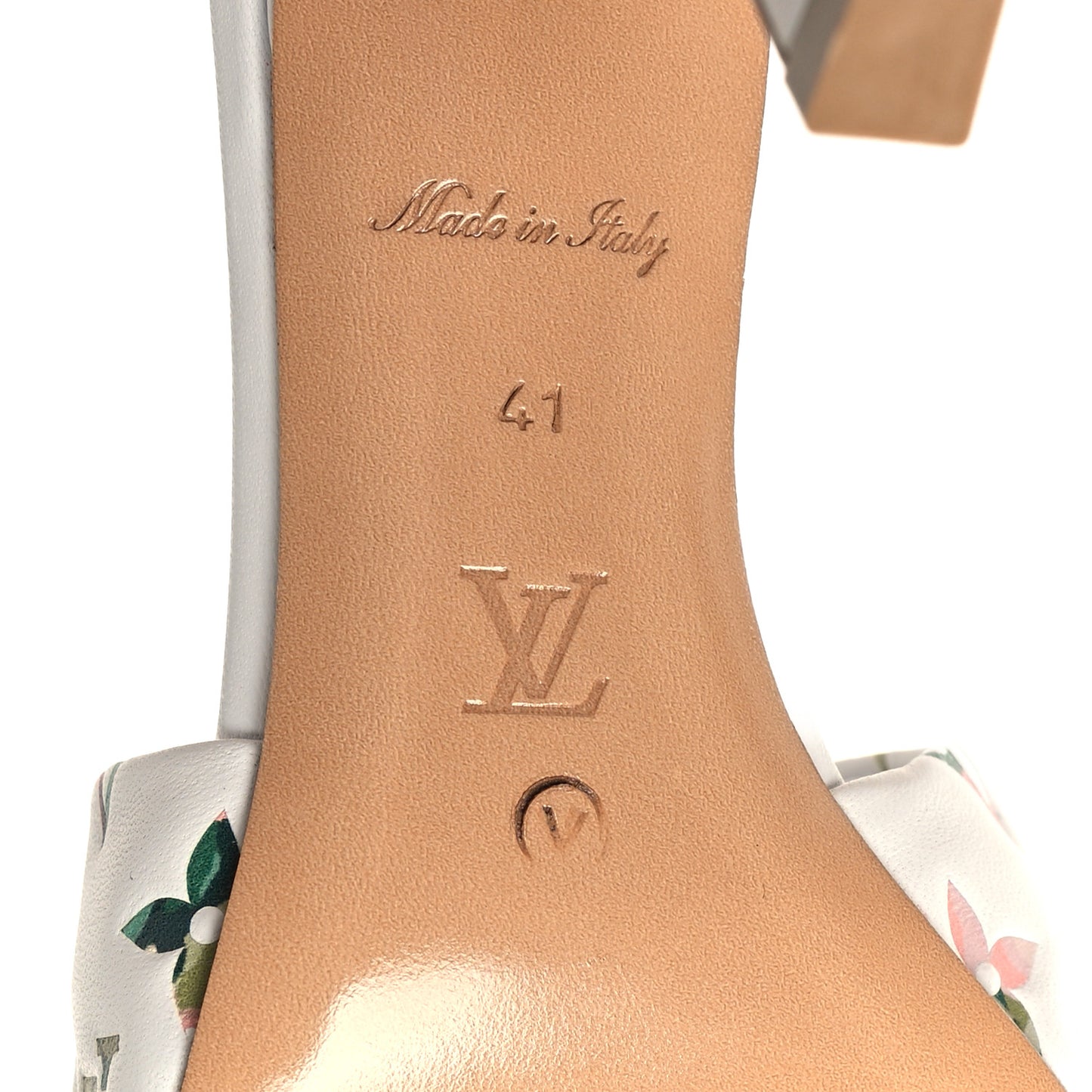 Lambskin Embossed Monogram Watercolor Neo Revival 95mm Mules 41 White Multicolor