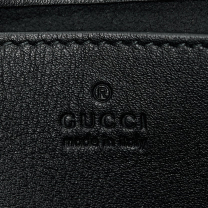 Gucci Patent Lambskin Matelasse Monochrome Mini GG Marmont Shoulder Bag Black 6 of 13