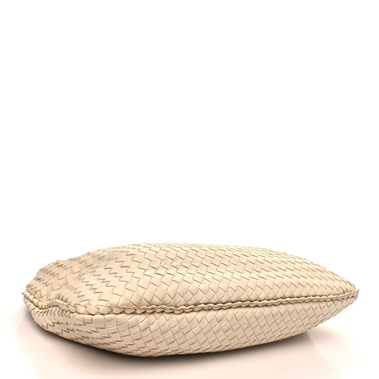 Nappa Intrecciato Large Belly Veneta Hobo White