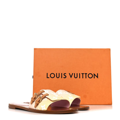 Louis Vuitton Monogram By The Pool Lock It Flat Mule 38.5 Pink 10 of 10
