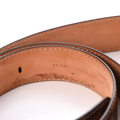 Louis Vuitton Damier Ebene 30mm Ellipse Belt 100 40 5 of 7