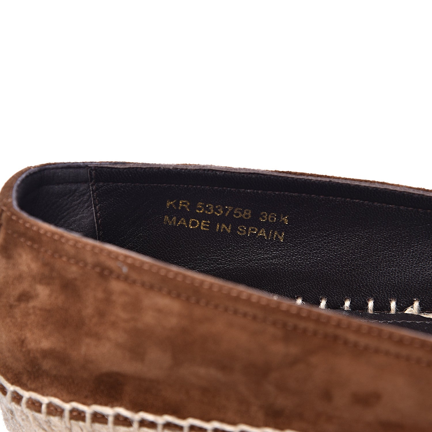 Saint Laurent Suede Monogram Espadrilles 36.5 Brown 8 of 8