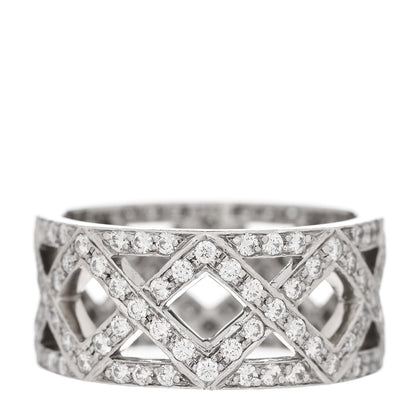 Tiffany Platinum Diamond Braided Wide Band Ring 49 4.75 3 of 4