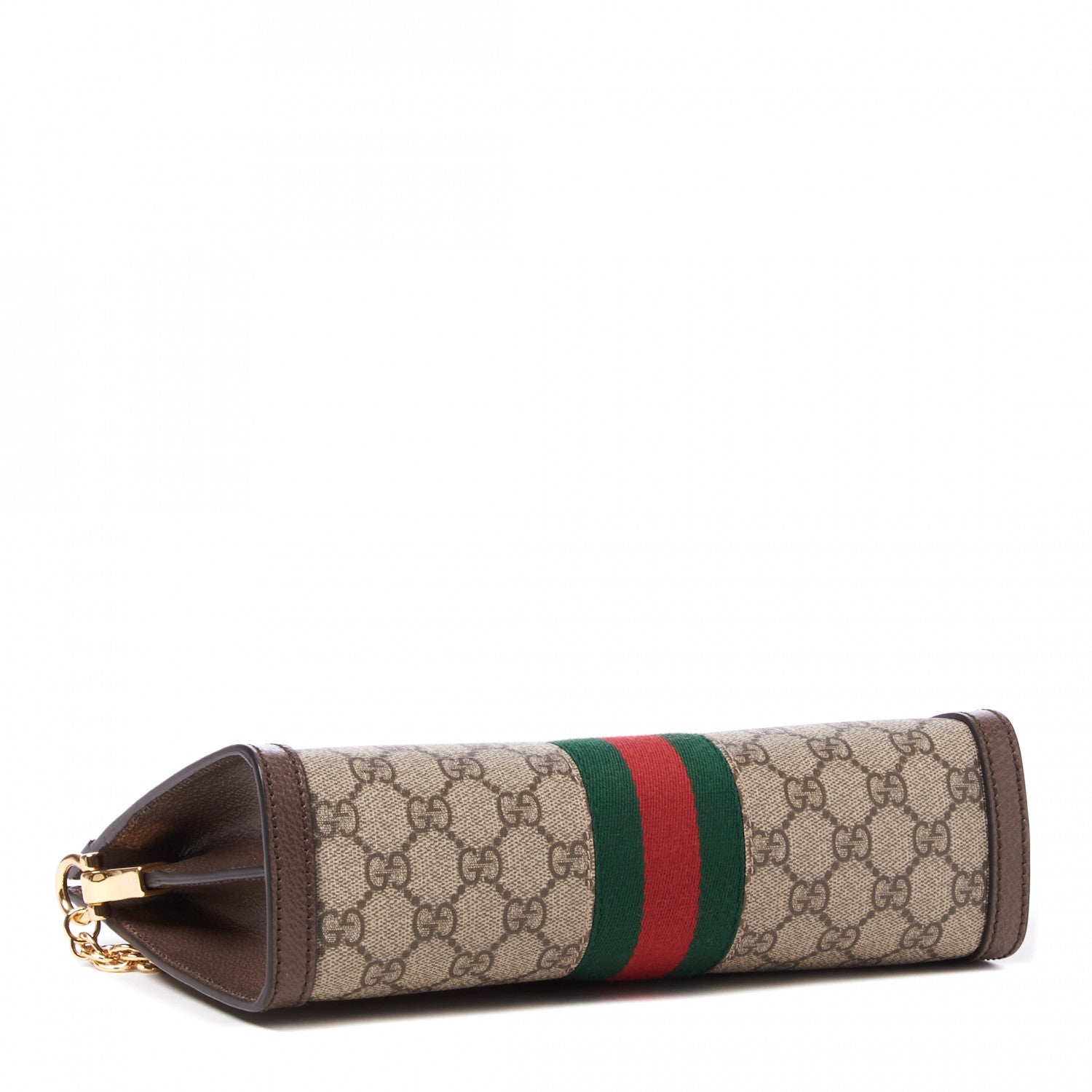 Gucci GG Supreme Monogram Web Small Ophidia Chain Shoulder Bag Brown 3 of 9