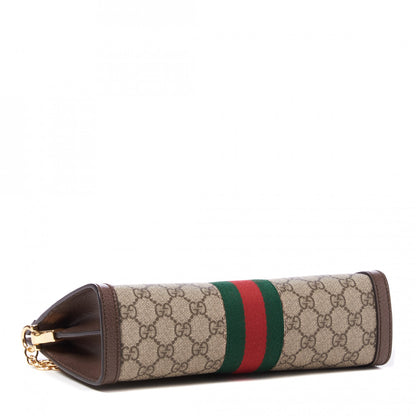 Gucci GG Supreme Monogram Web Small Ophidia Chain Shoulder Bag Brown 3 of 9