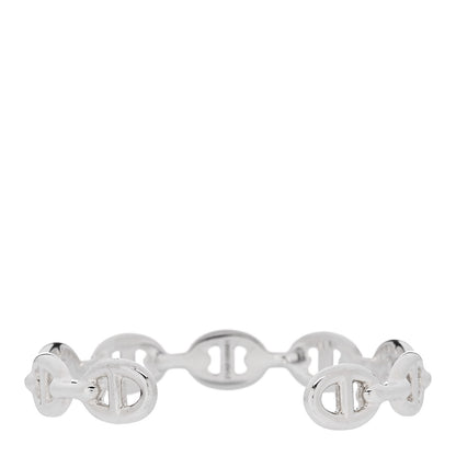 Hermes Sterling Silver MM Chaine d'Ancre Enchainee Cuff Bracelet ST 2 of 5