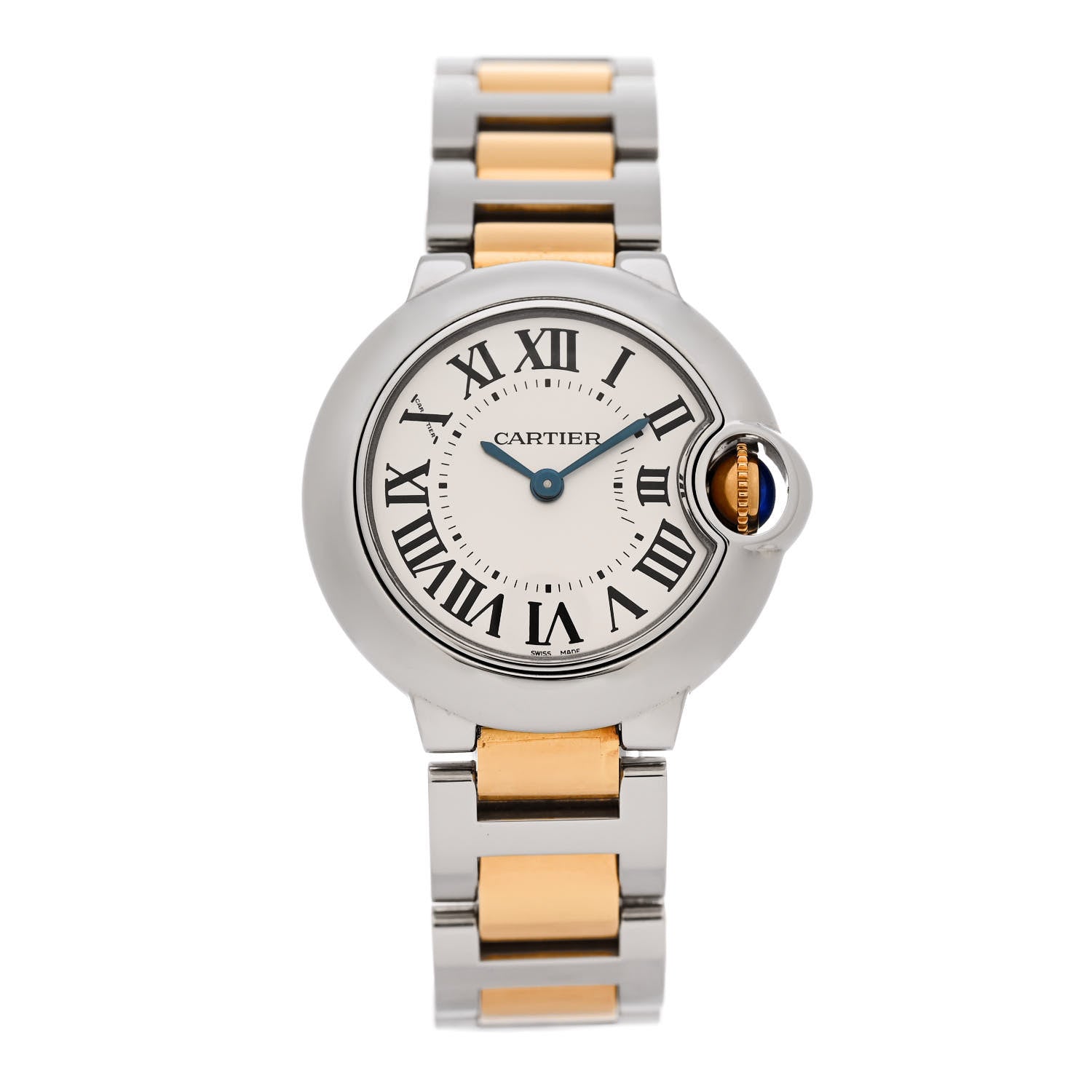 Cartier Stainless Steel 18K Yellow Gold 28mm Ballon Bleu De Cartier Quartz Watch 1 of 5