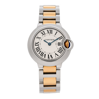 Cartier Stainless Steel 18K Yellow Gold 28mm Ballon Bleu De Cartier Quartz Watch 1 of 5