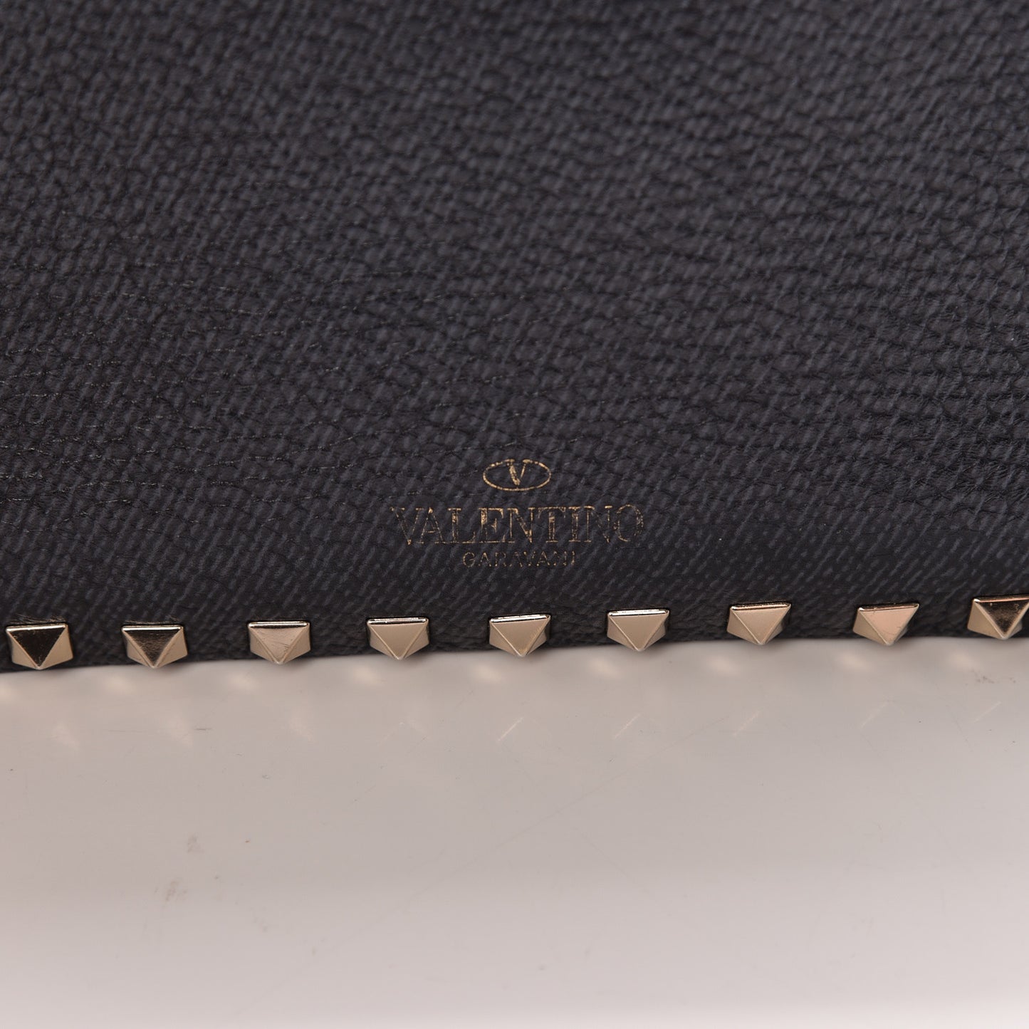 Pebbled Calfskin Rockstud Camera Crossbody Bag Deep Denim