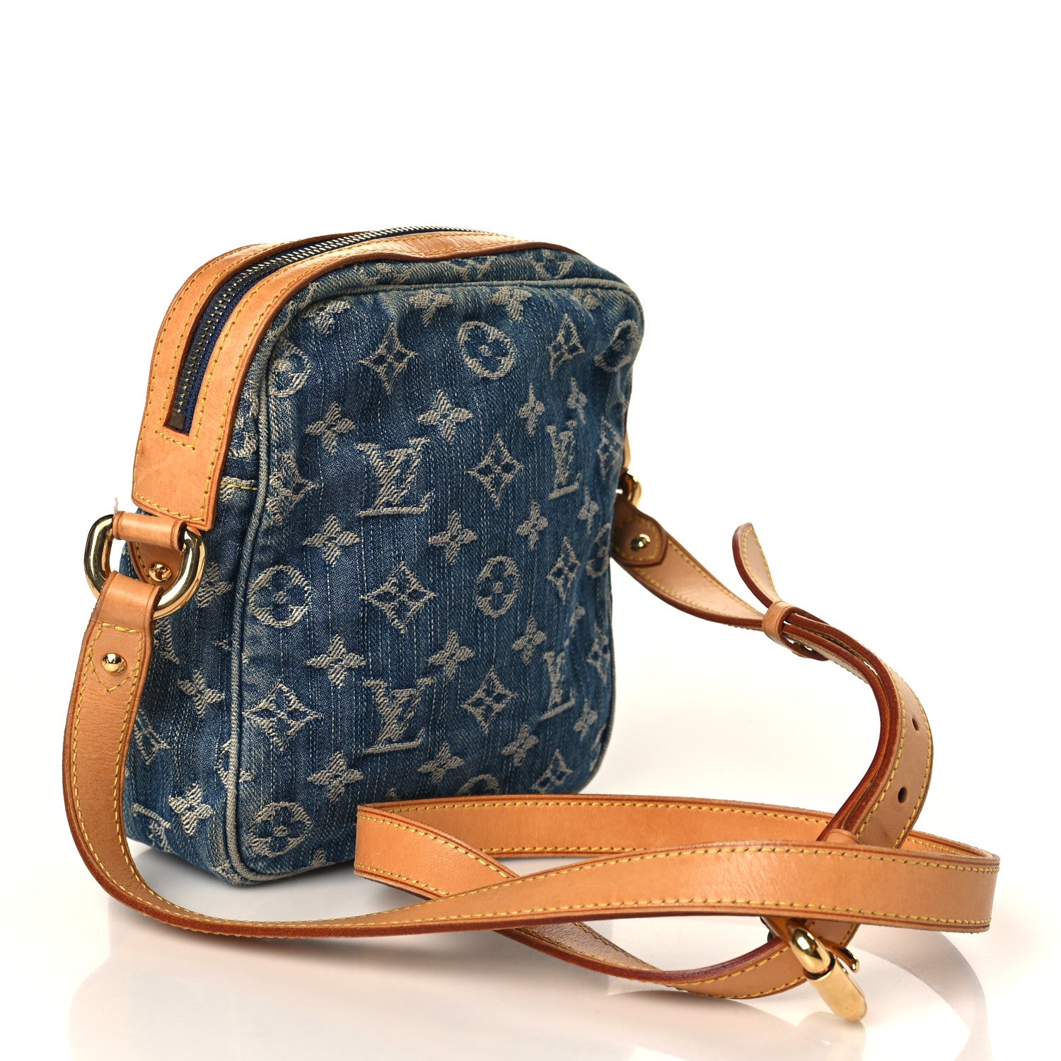 Louis Vuitton Denim Camera Bag Blue 3 of 8