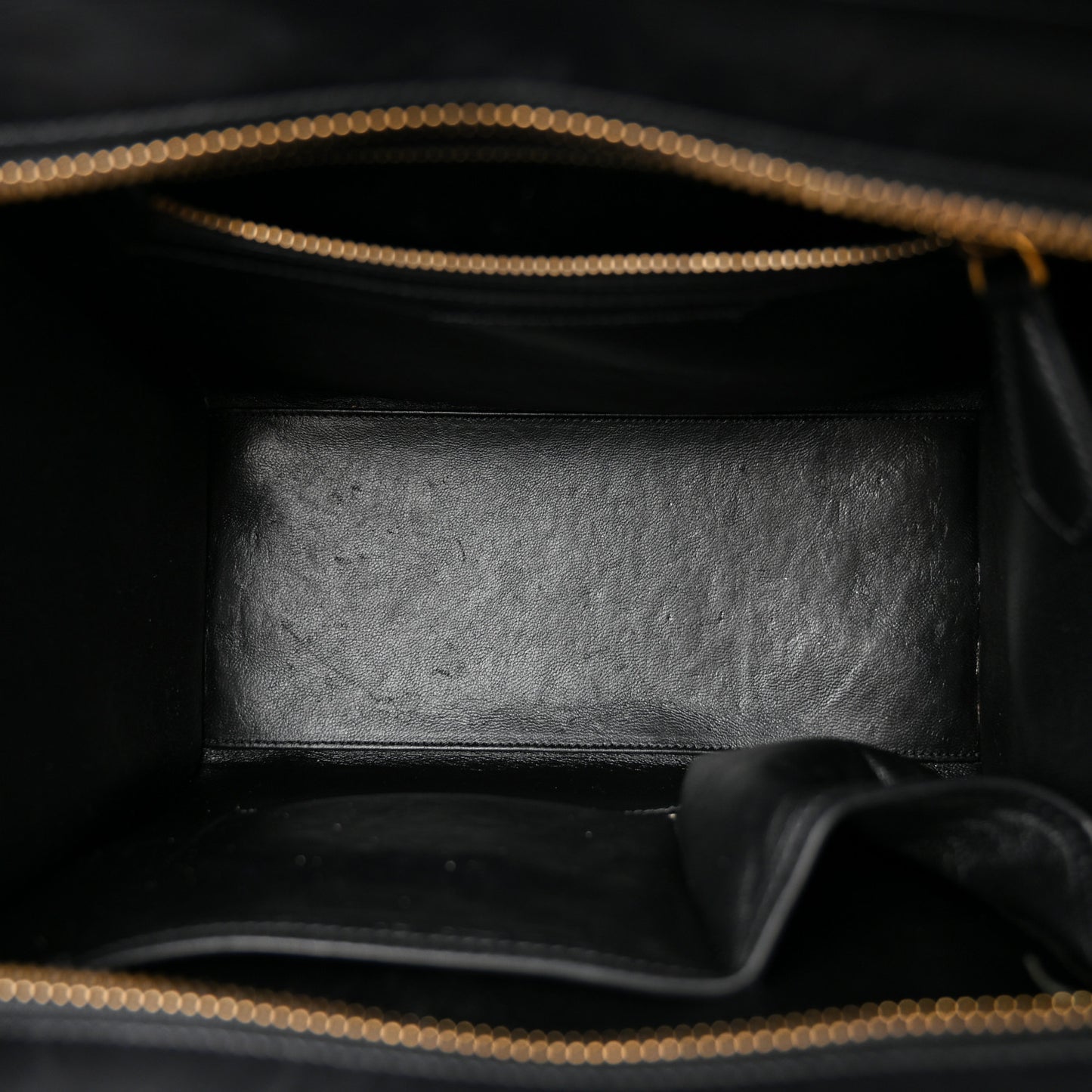 Canvas Smooth Calfskin Micro Tri-Color Luggage Navy Blue