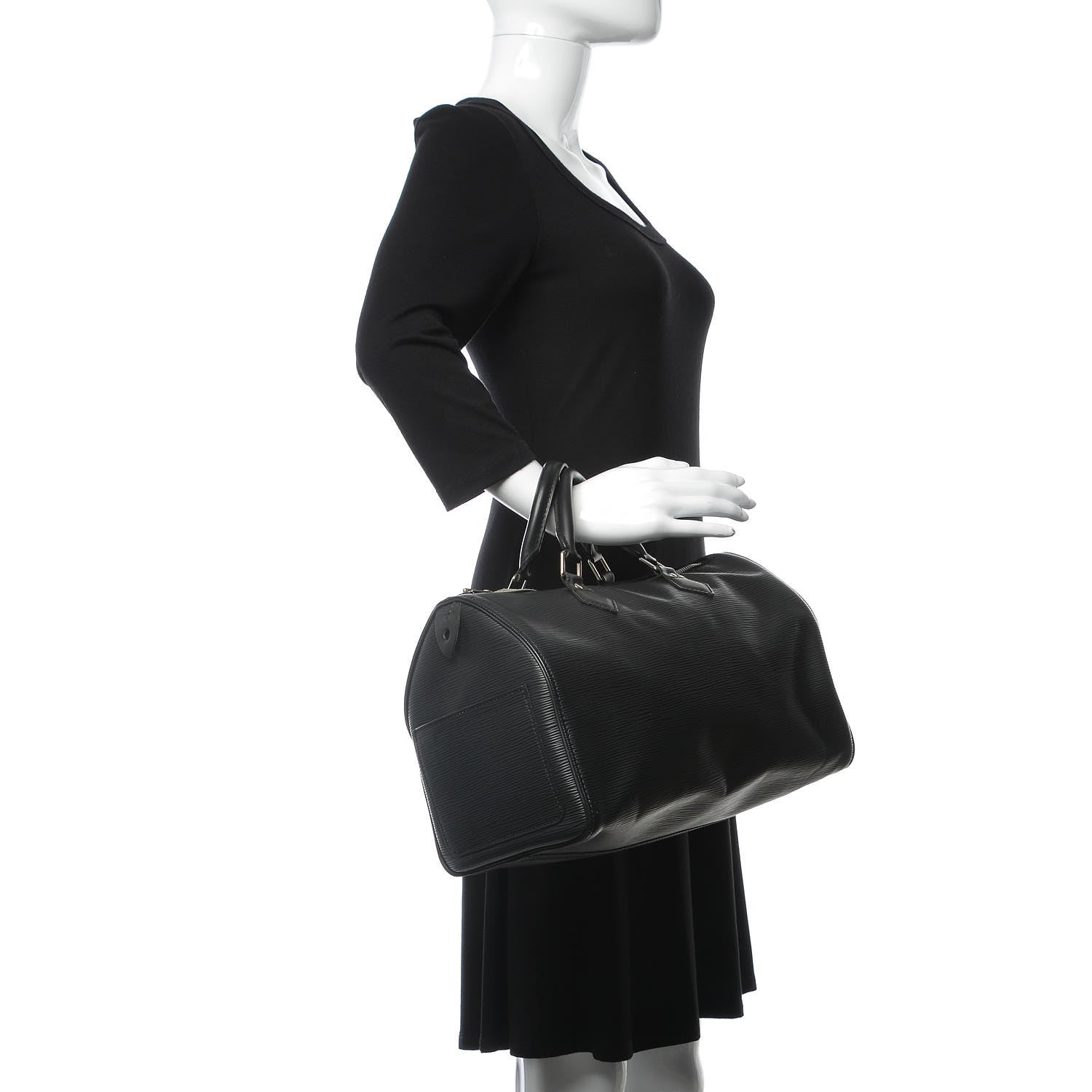 Louis Vuitton Epi Speedy 30 Black 2 of 11