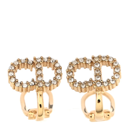 Christian Dior Crystal Clair D Lune Clip On Earrings Gold 1 of 4