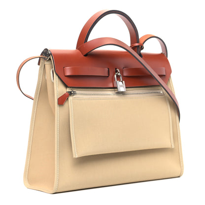 Hermes Vache Hunter Toile Herbag Zip 31 PM Trench Cuivre 2 of 5