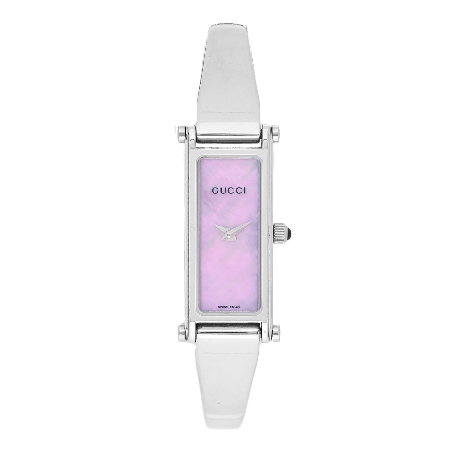 Stainless Steel Pink Mother of Pearl 12mm 1500L Horsebit Quartz Watch