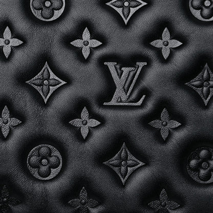 Louis Vuitton Lambskin Embossed Monogram Coussin MM Black 10 of 11