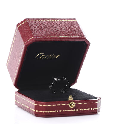 Cartier 18K White Gold 3 Diamond 5.5mm LOVE Ring 52 6 5 of 5