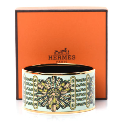 Hermes Enamel Printed Rubans de Cheval Extra Wide Bracelet 65 6 of 6