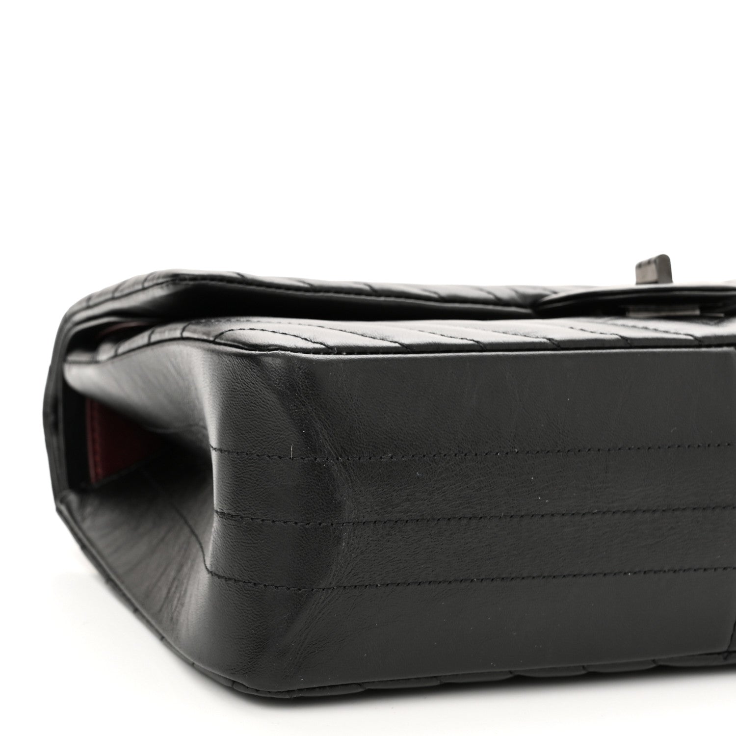 Chanel Aged Calfskin Chevron Quilted 2.55 Reissue 226 So Black 9 of 10