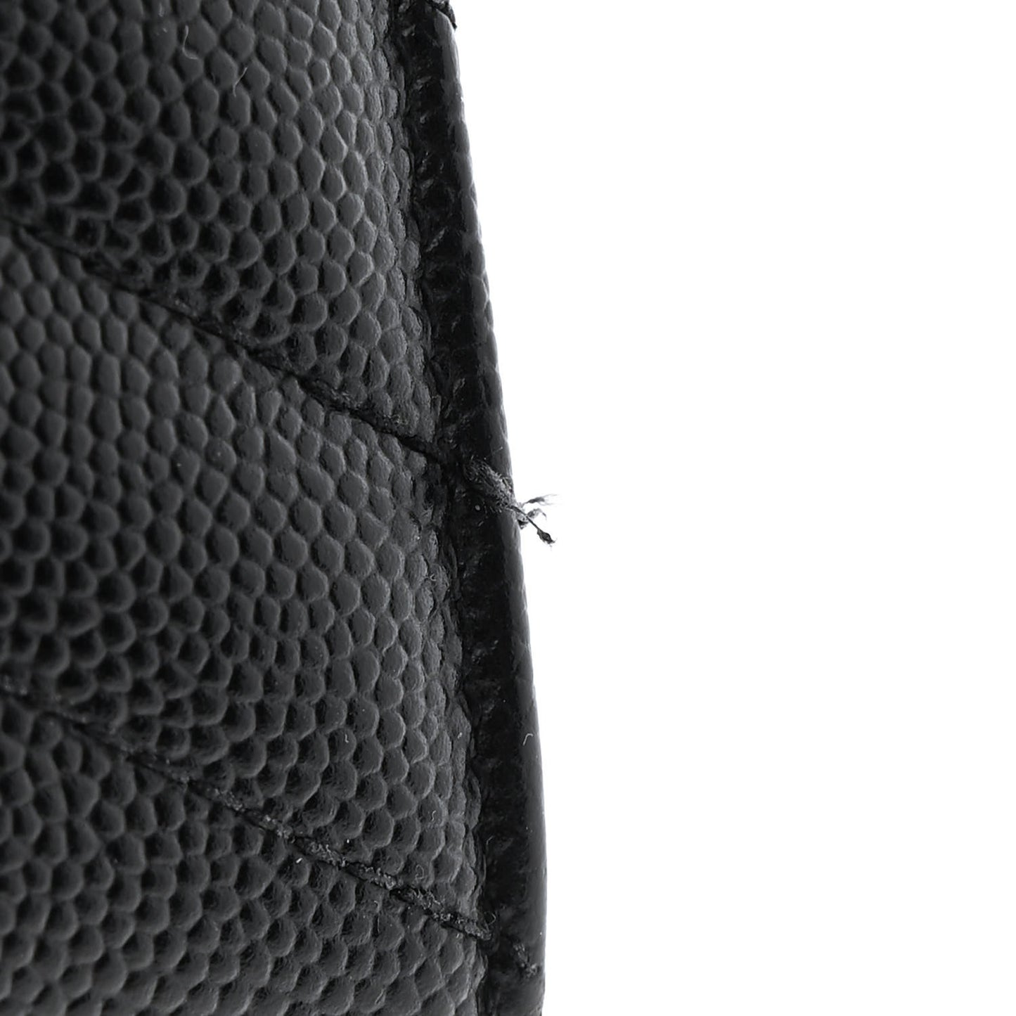 Grain De Poudre Matelasse Chevron Monogram Chain Wallet Black