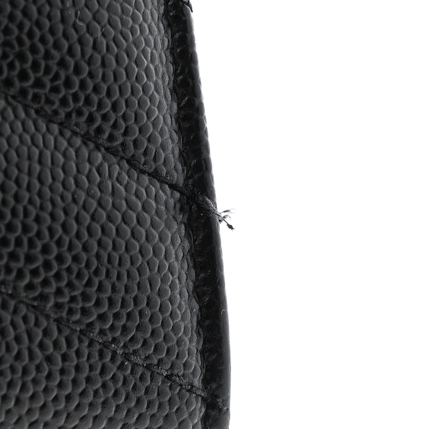 Saint Laurent Grain De Poudre Matelasse Chevron Monogram Chain Wallet Black 11 of 13