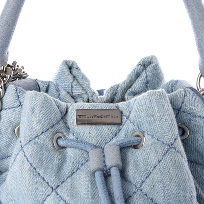 Stella McCartney Eco Denim Quilted Small Bucket Bag Blue 12 of 12
