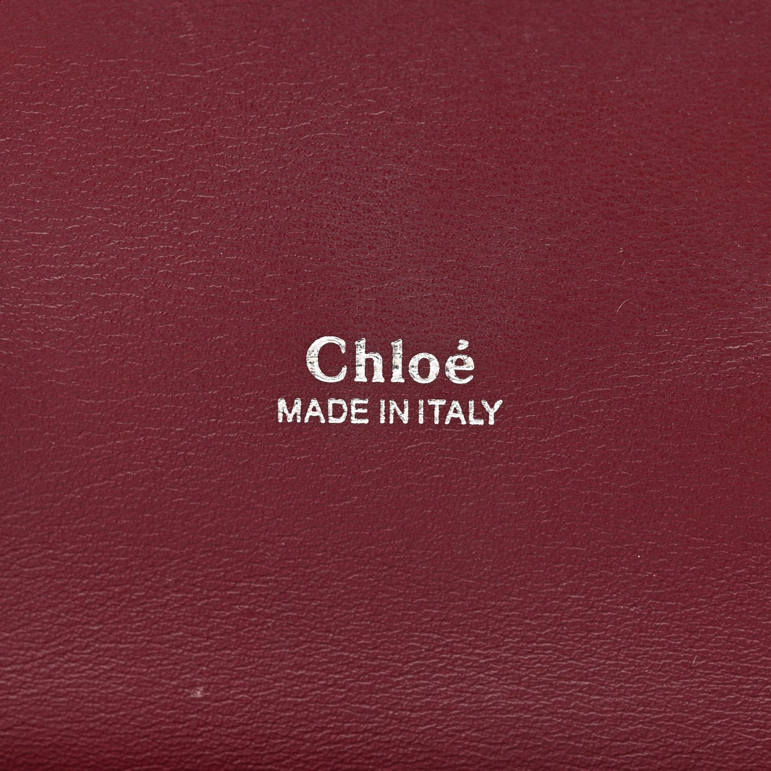 Chloe Calfskin Embossed Small Aby Lock Brown Purple 6 of 13