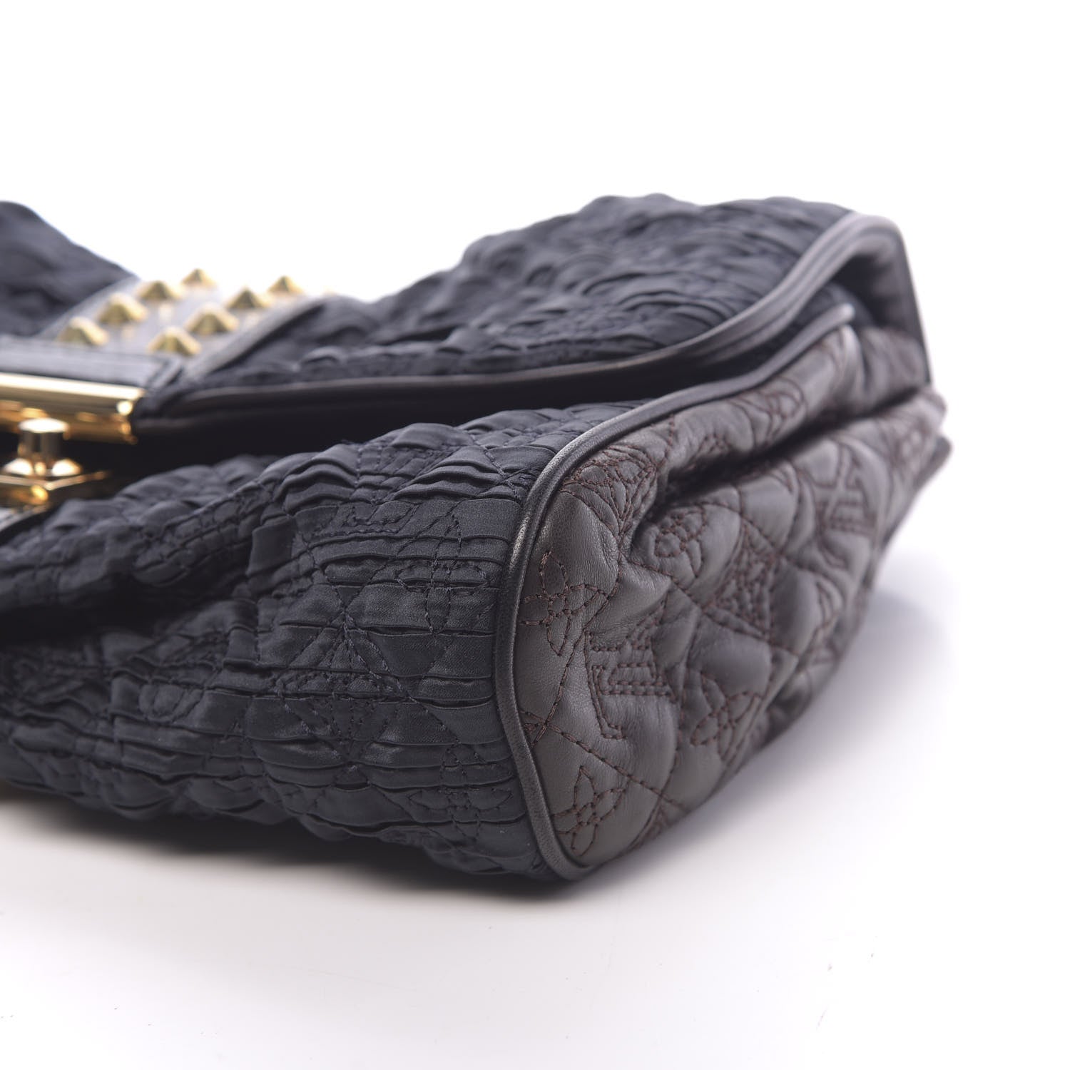 Louis Vuitton Satin Quilted Monogram Coquette Pochette Navy 8 of 10