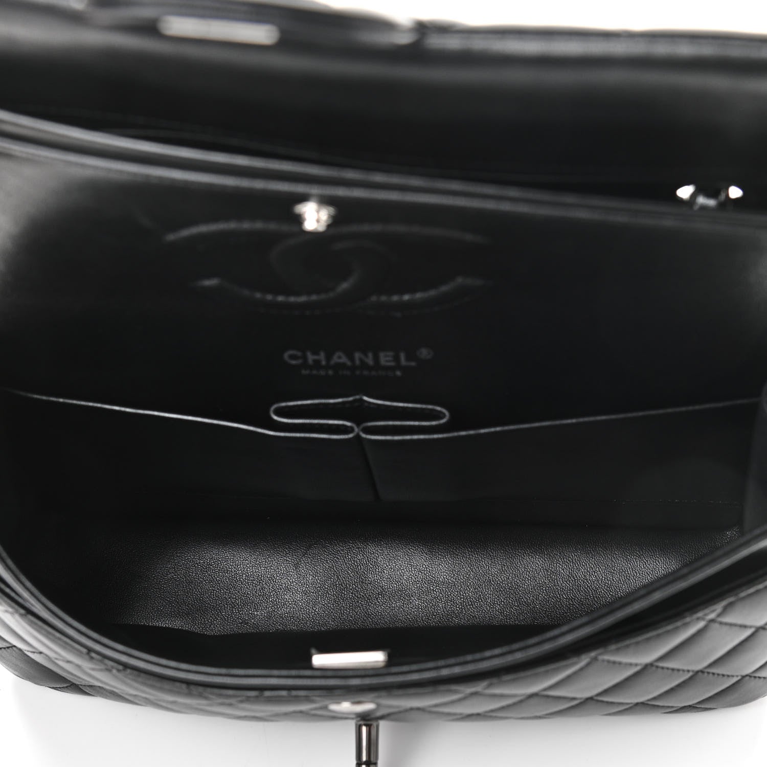 Chanel Lambskin Quilted Medium Double Flap So Black 8 of 19