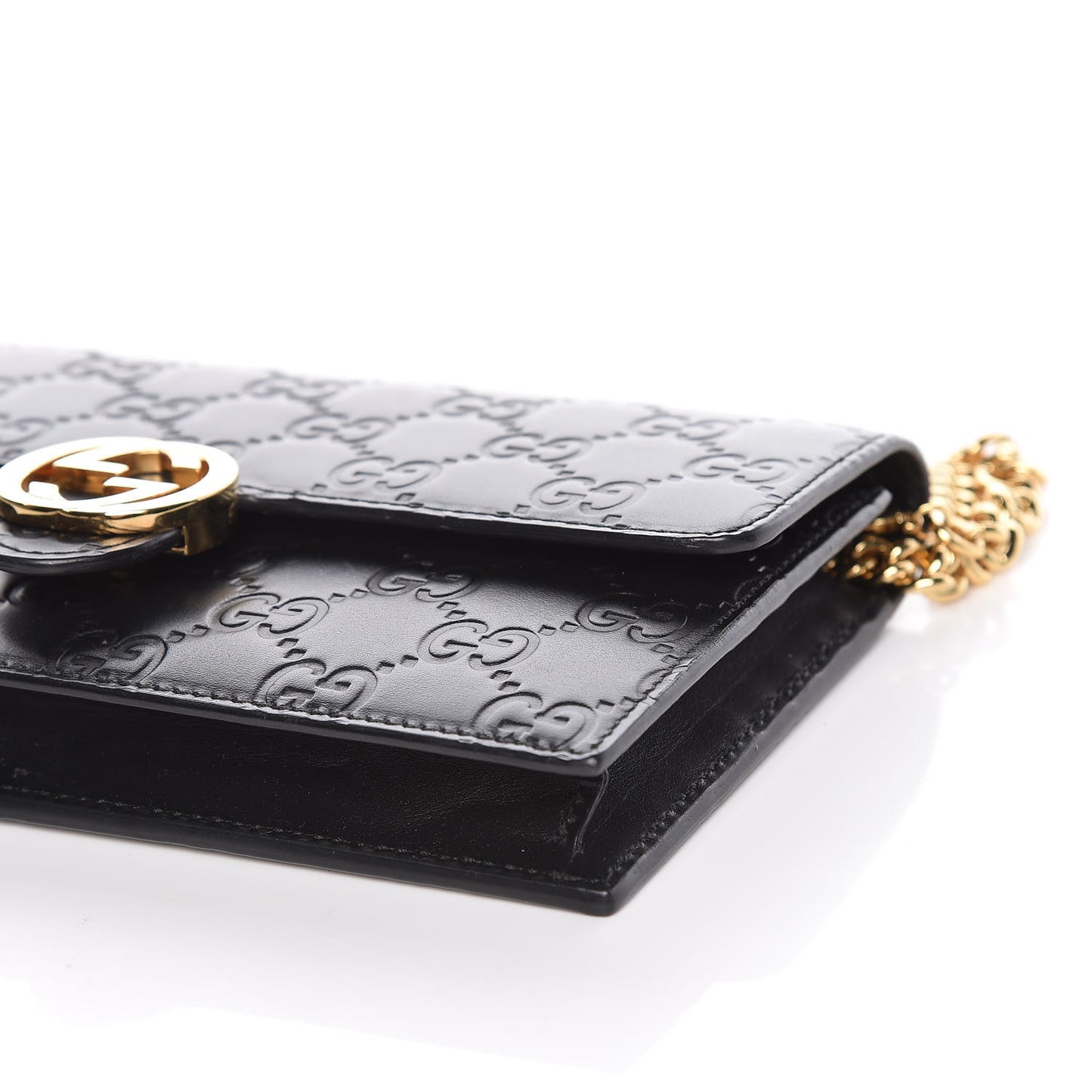 Guccissima Icon Chain Wallet Black