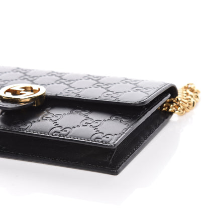 Gucci Guccissima Icon Chain Wallet Black 10 of 11