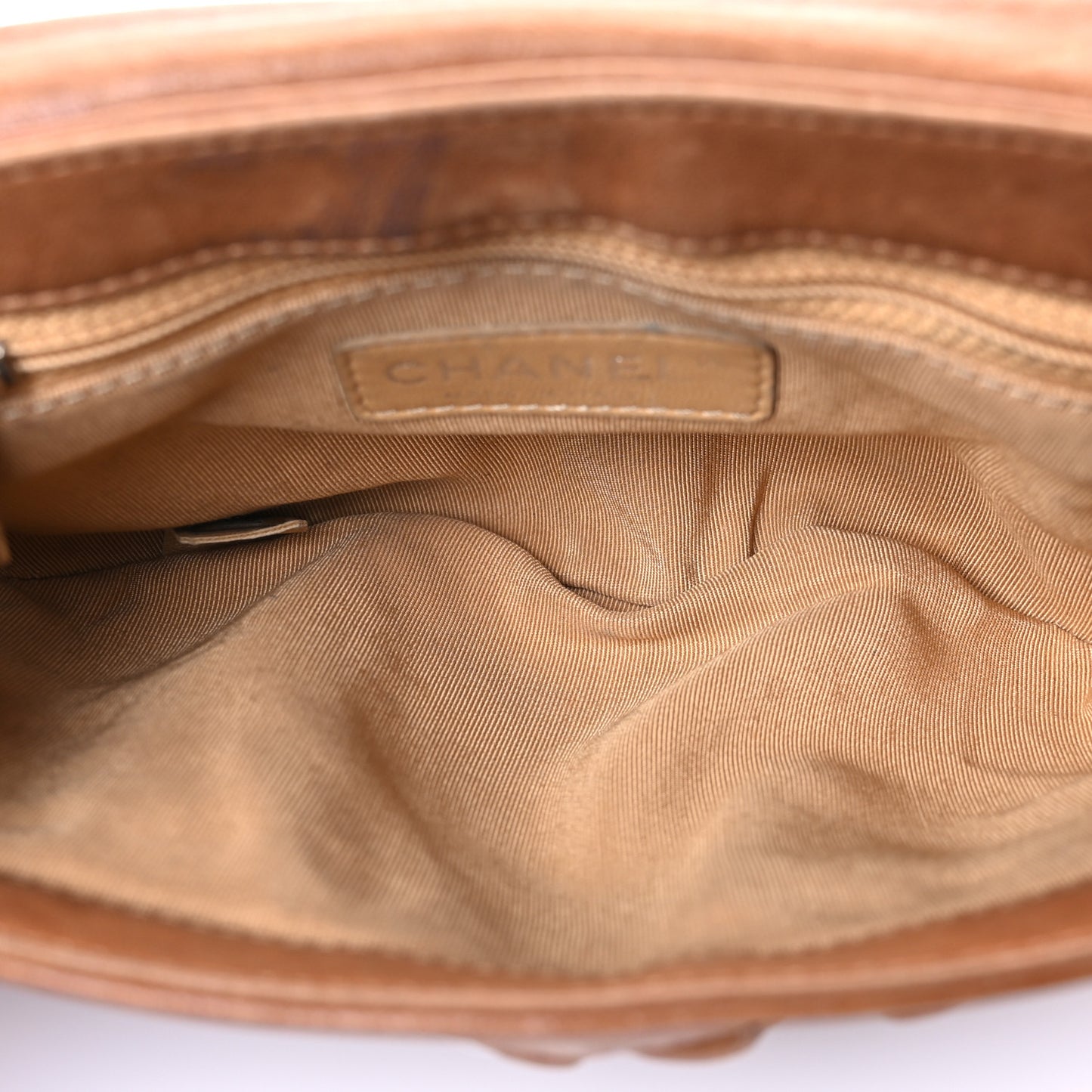 Washed Lambskin Mini Chain Around Messenger Brown