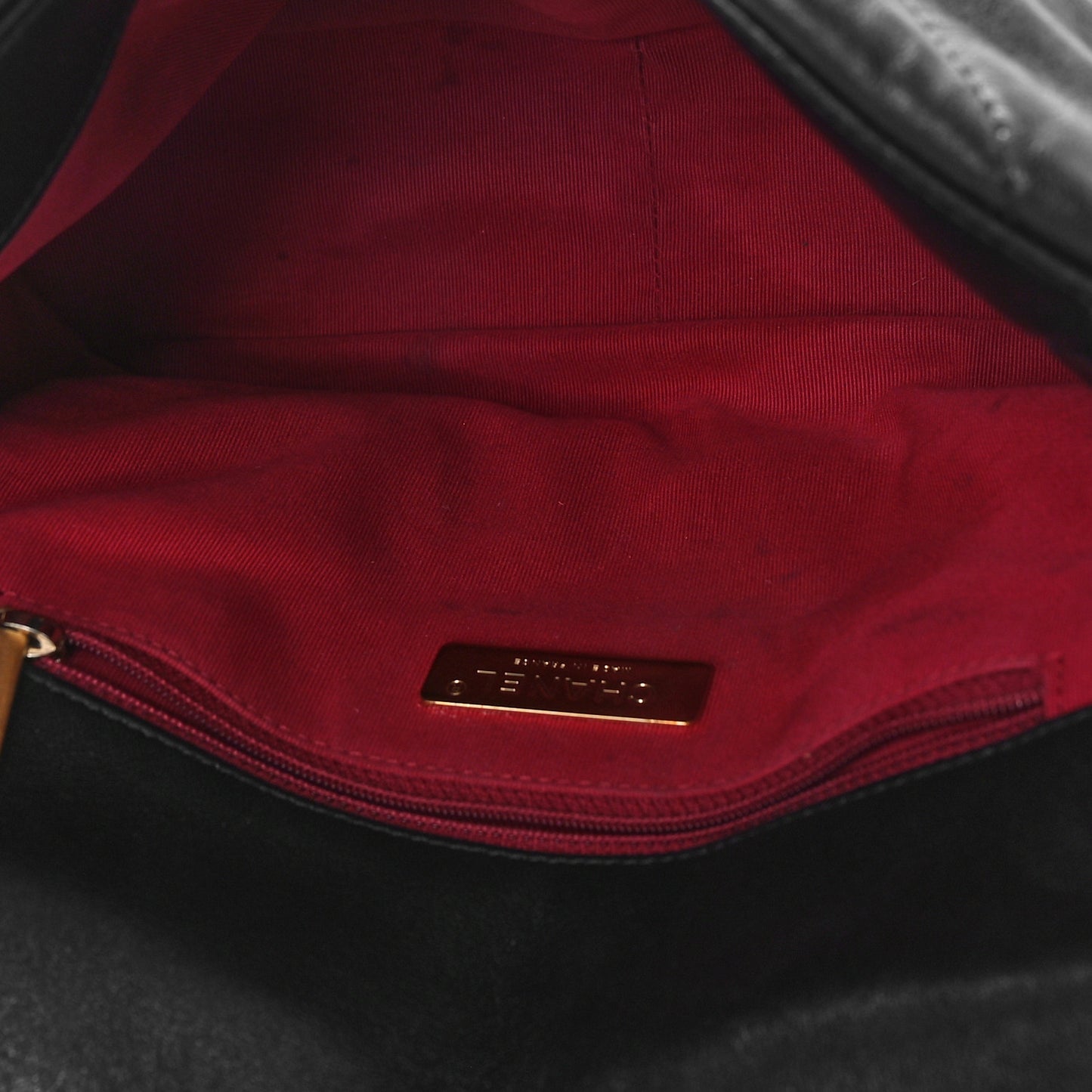 Goatskin Quilted Medium Chanel 19 Flap Black