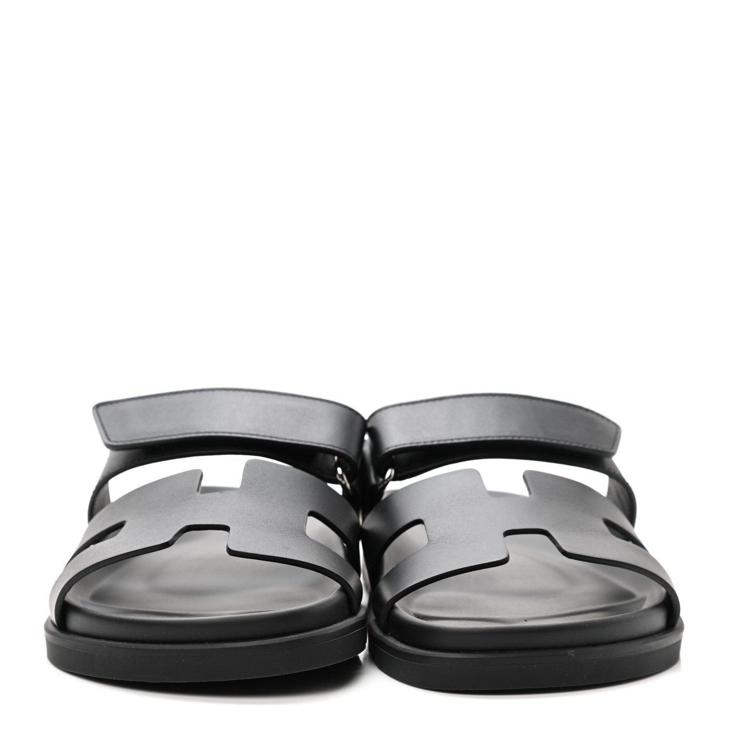 Hermes Calfskin Womens Chypre Sandals 36 Black 2 of 9