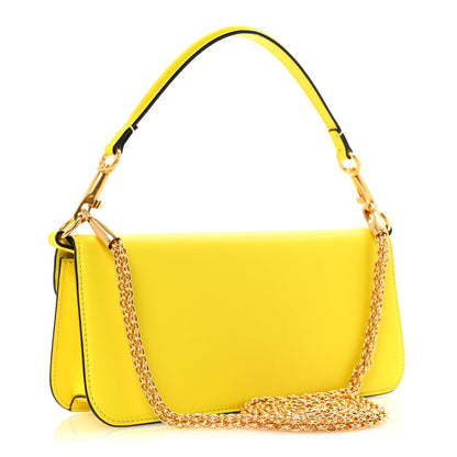 Valentino Garavani Calfskin Vlogo Loco Shoulder Bag Bright Lemon 3 of 9