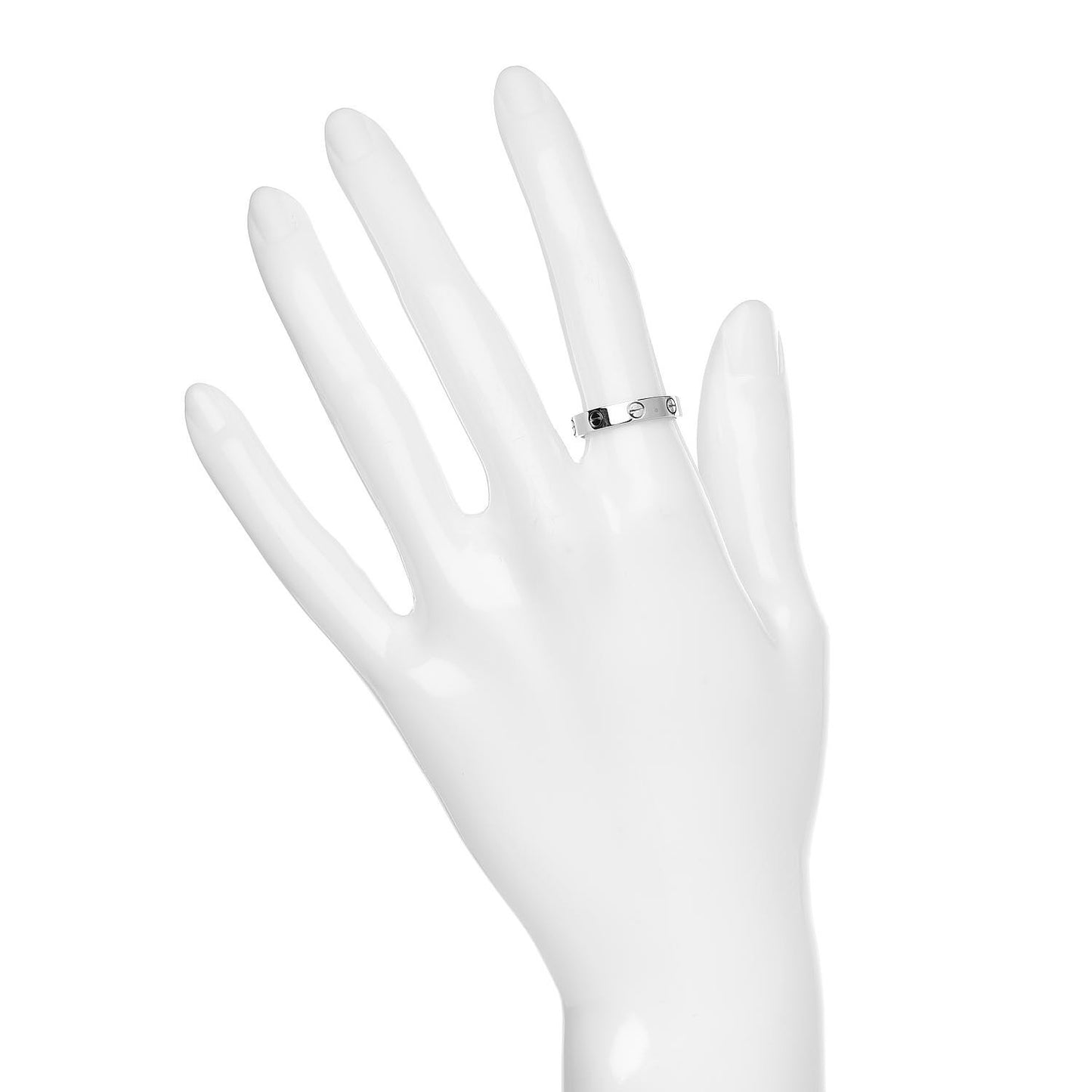 18K White Gold 3.5mm LOVE Wedding Band Ring 52 6