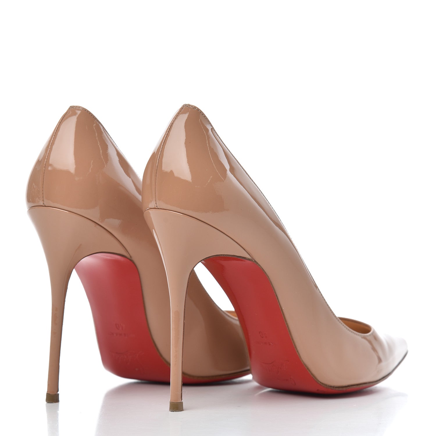 Christian Louboutin Patent Decollete 554 100 Pumps 40 Nude 4 of 17