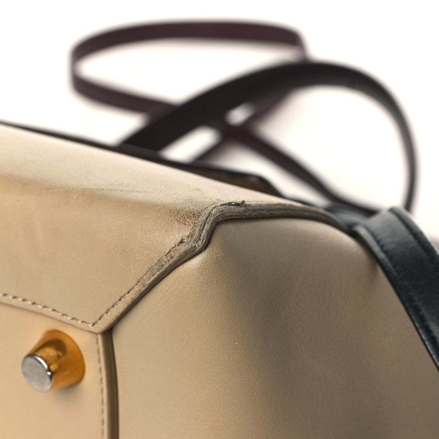 Smooth Calfskin Mini Tri-Color Belt Bag Beige Burgundy