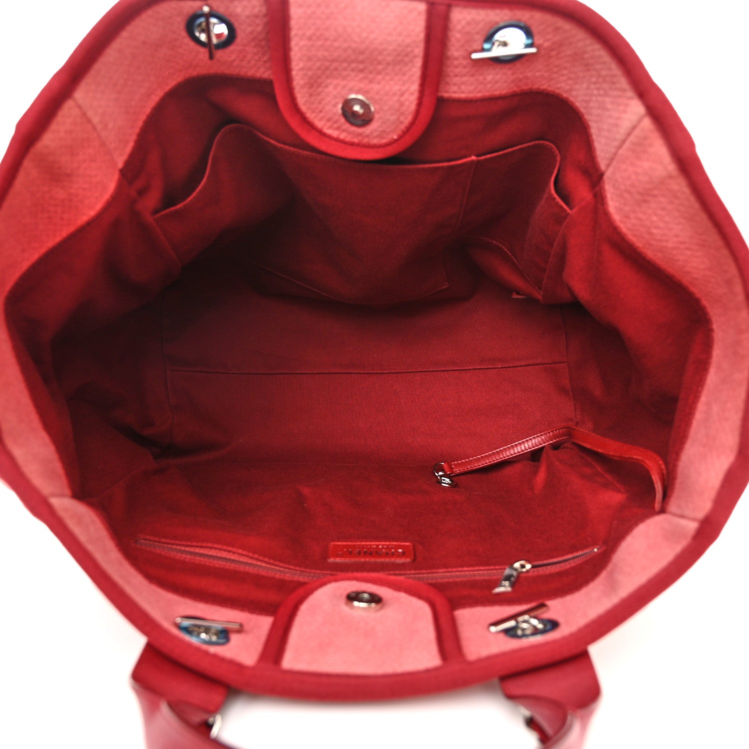 Chanel Canvas Medium Deauville Tote Red 5 of 11
