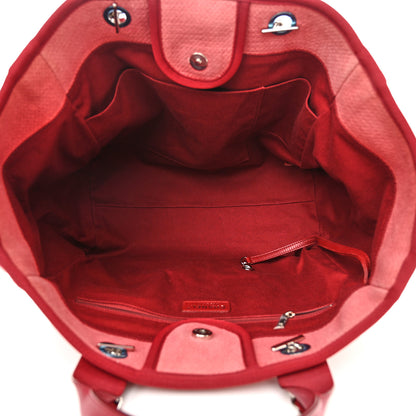 Chanel Canvas Medium Deauville Tote Red 5 of 11