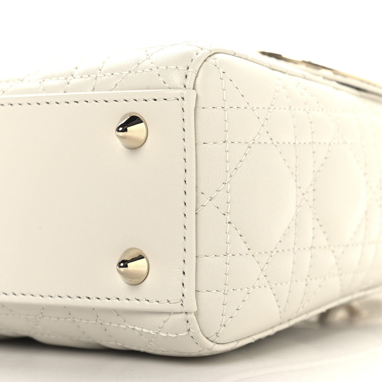 Christian Dior Lambskin Cannage Small My ABCDior Lady Dior White 10 of 10