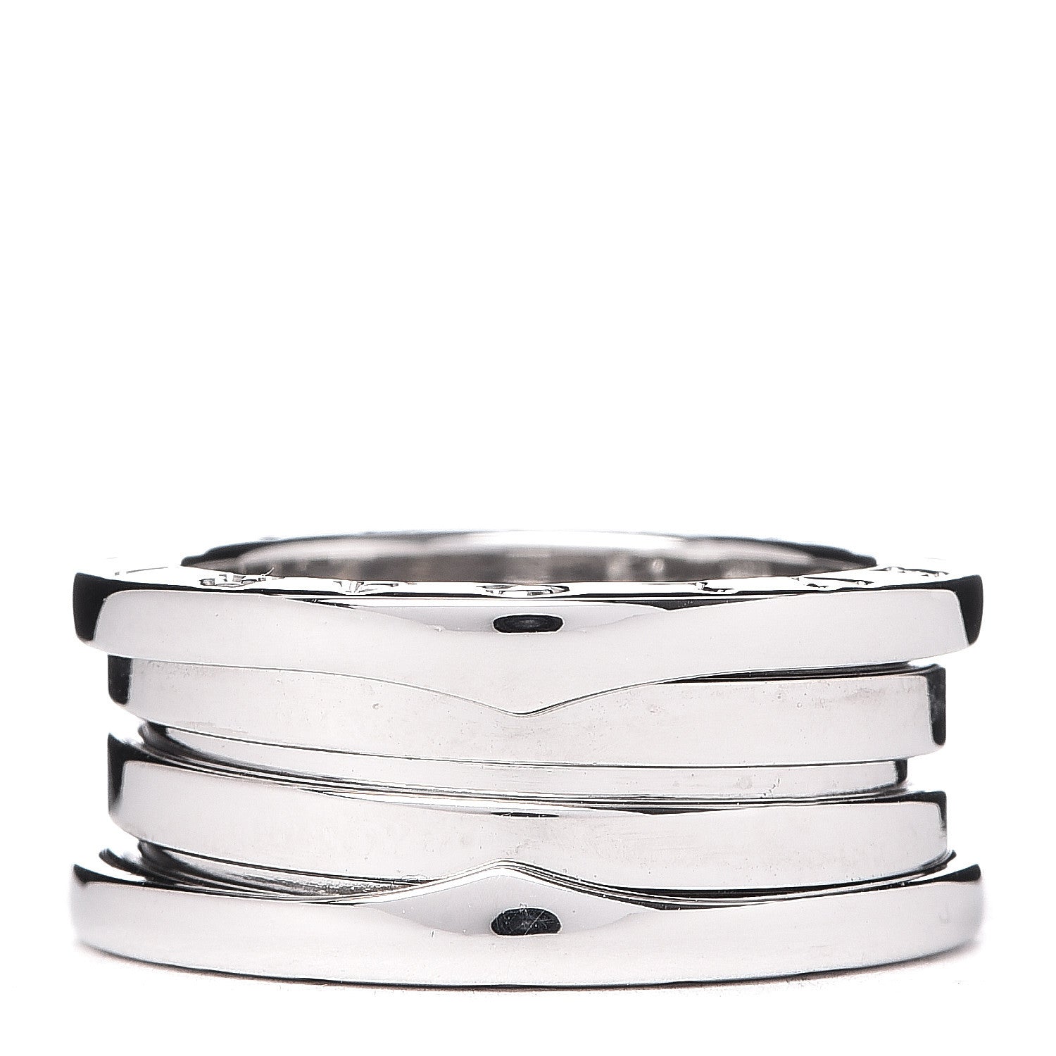 Bulgari 18K White Gold B.Zero1 Three-Band Ring 51 5.75 1 of 6