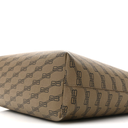 Balenciaga Coated Canvas BB Monogram Medium Signature East West Shopper Bag Beige Brown 10 of 13