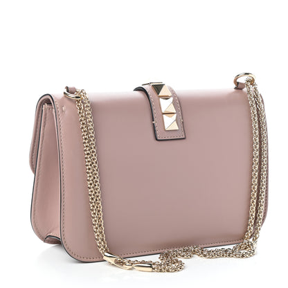Valentino Garavani Vitello Medium Glam Lock Rockstud Flap Poudre 3 of 9