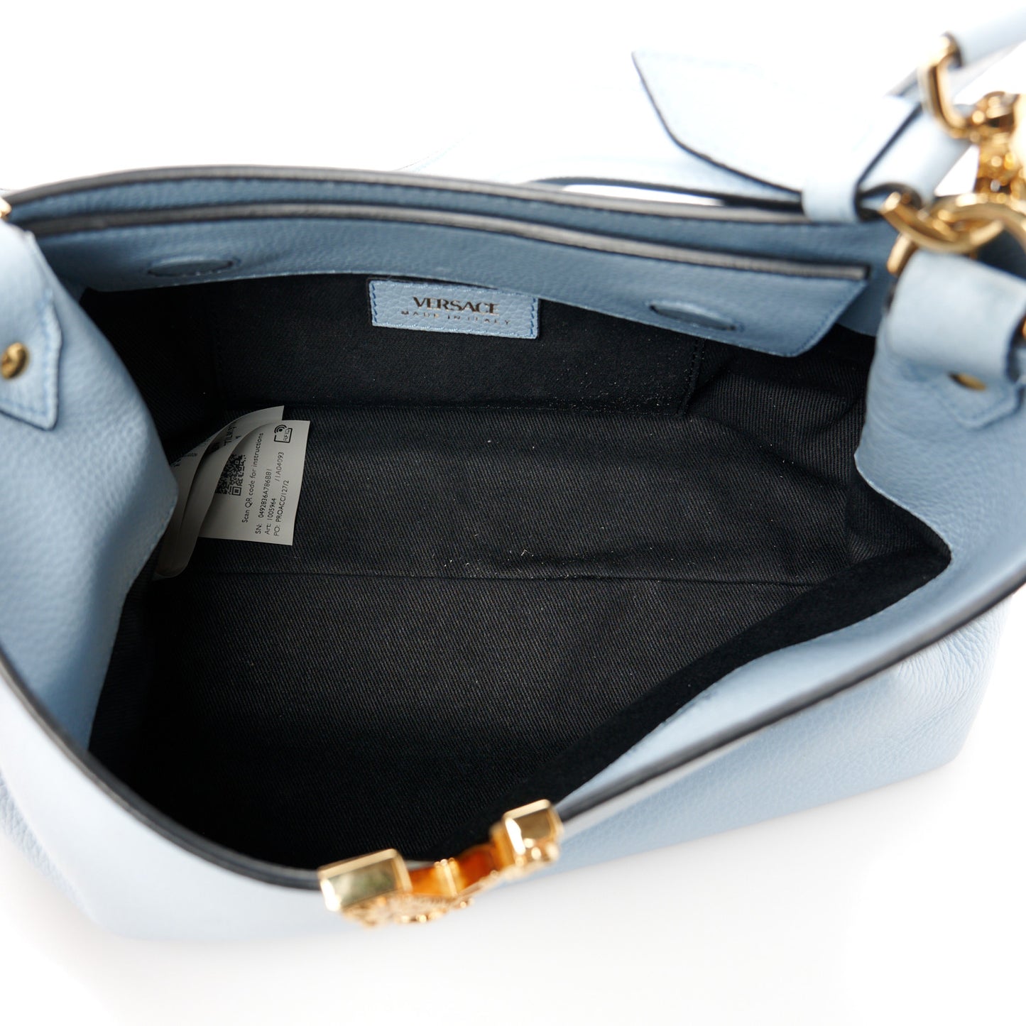 Calfskin Vitello Virtus Hobo Light Blue