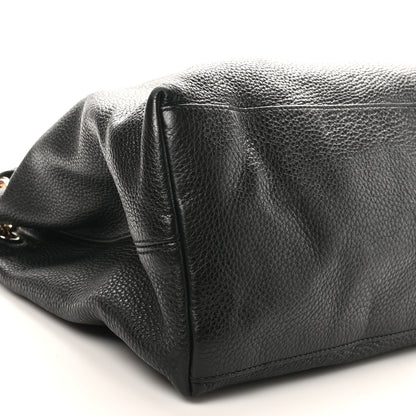 Gucci Pebbled Calfskin Medium Soho Chain Shoulder Bag Black 9 of 13