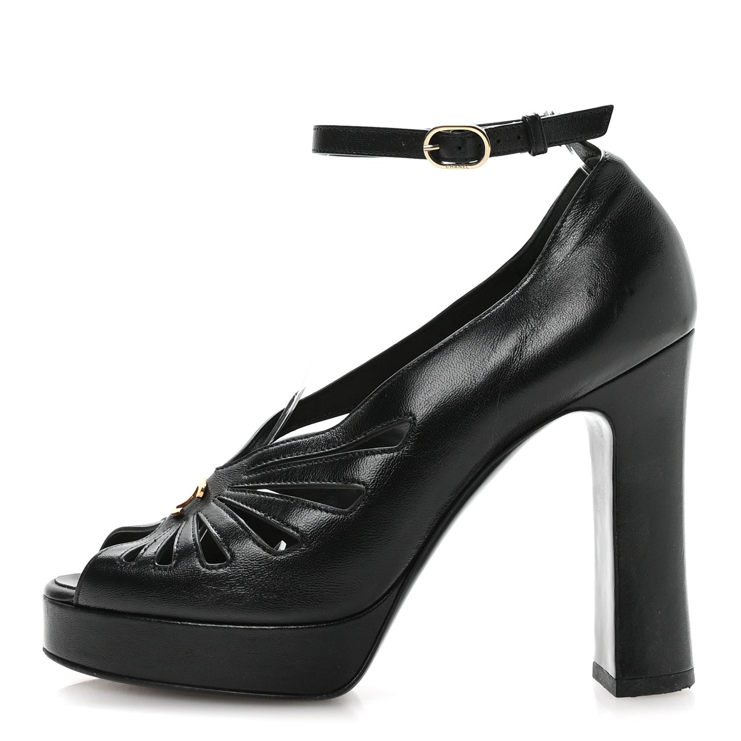 Nappa CC Platform Sandals 38 Black
