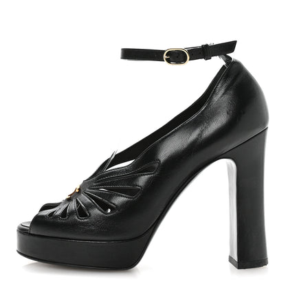 Chanel Nappa CC Platform Sandals 38 Black 1 of 8
